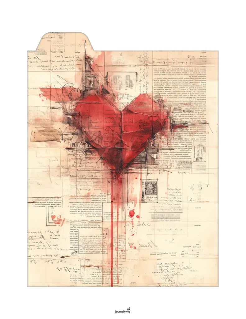 valentine folding folio printable