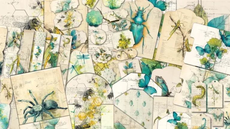 Bugs and Butterflies Junk Journal Kit