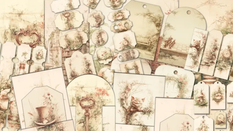 Free Alice In Wonderland Junk Journal Kit