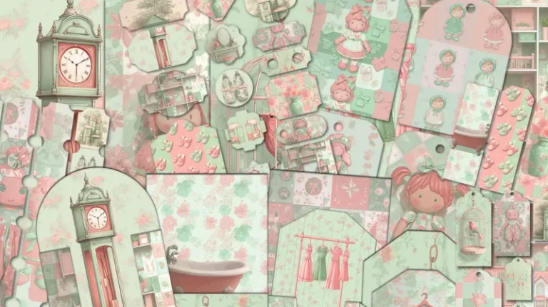 Free Doll And Dollhouse Junk Journal Kit