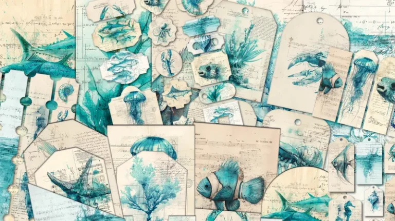 FREE Sea Life Junk Journal Kit