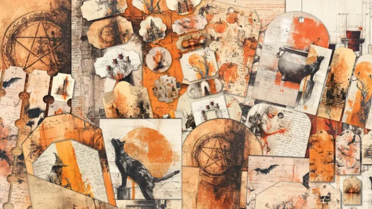Orange Halloween Junk Journal Kit