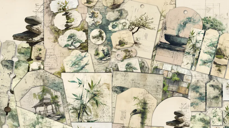 Japanese Zen Garden Junk Journal Kit